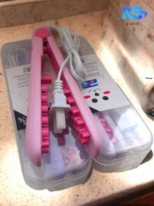 Mini plancha waflera vuliminizadora de cabello,Waflera - Rosa - Ver 2