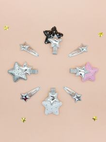 Set 8 Pieces Hairpin With Star Decoration - 彩色 - 查看 2