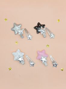 Set 8 Pieces Hairpin With Star Decoration - 彩色 - 查看 1