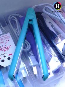 Mini Hair Straightener Powerful Portable Hair Straightener For Travel - Mint Blue - View 1