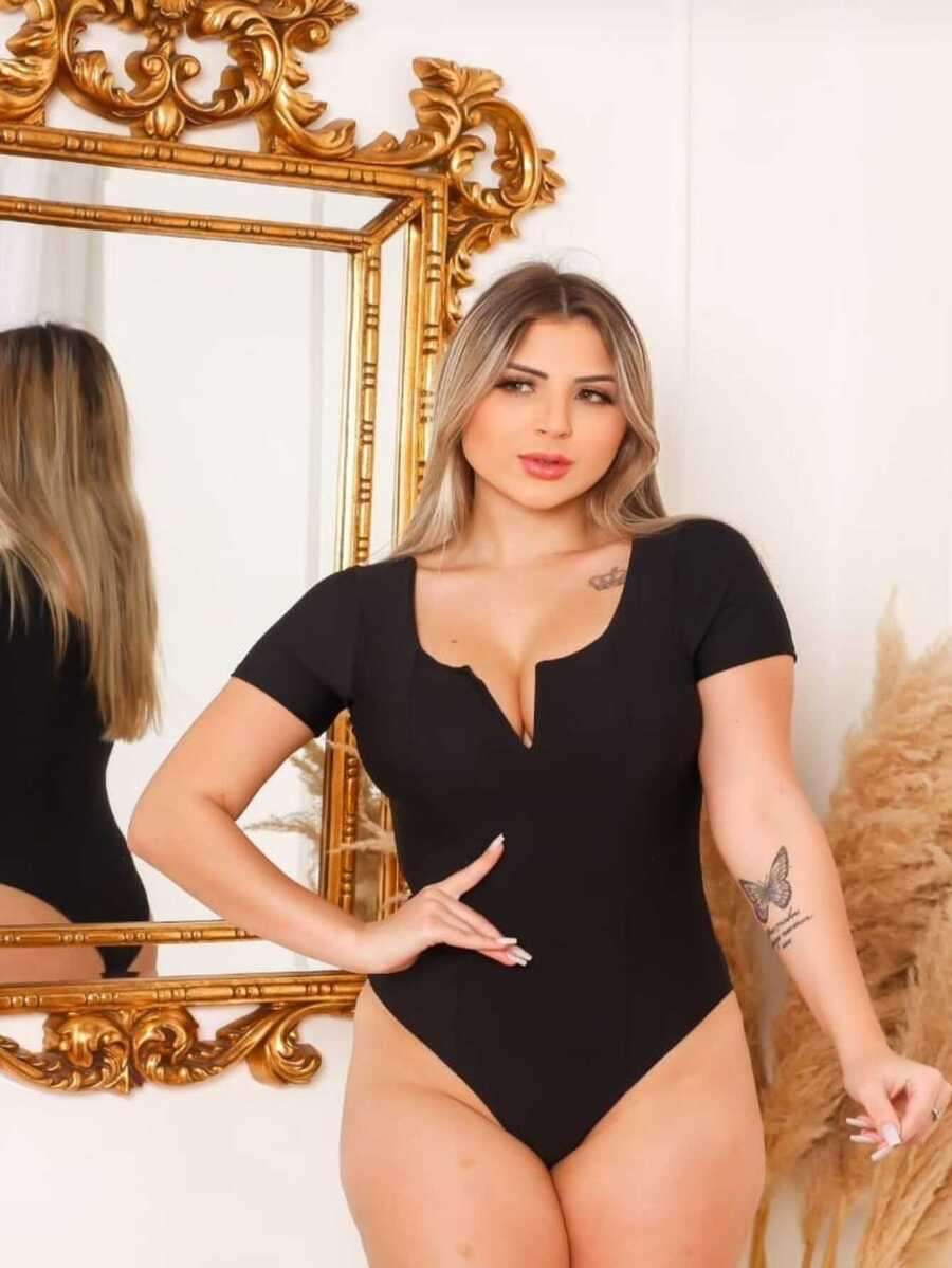 Women Bodysuits - 黑色 - 查看 1