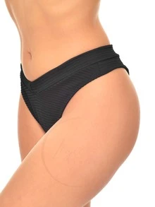 Women Bikini Bottoms - Black and White - View 2