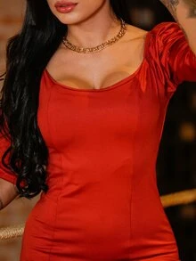 Women Dresses - Gỗ đỏ - Xem 3