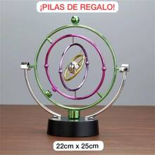 Péndulo Eterno Movimiento Átomo. Instrumento Decoración, Decoraciones para el Hogar, Adorno Creativo, Regalos de Oficina, DE REGALO 4 PIEZAS DE PILA - Multicolor - Ver 1