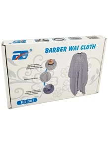 Capa Para Corte De Cabello Con Rayas - Blanco y Negro - Ver 2