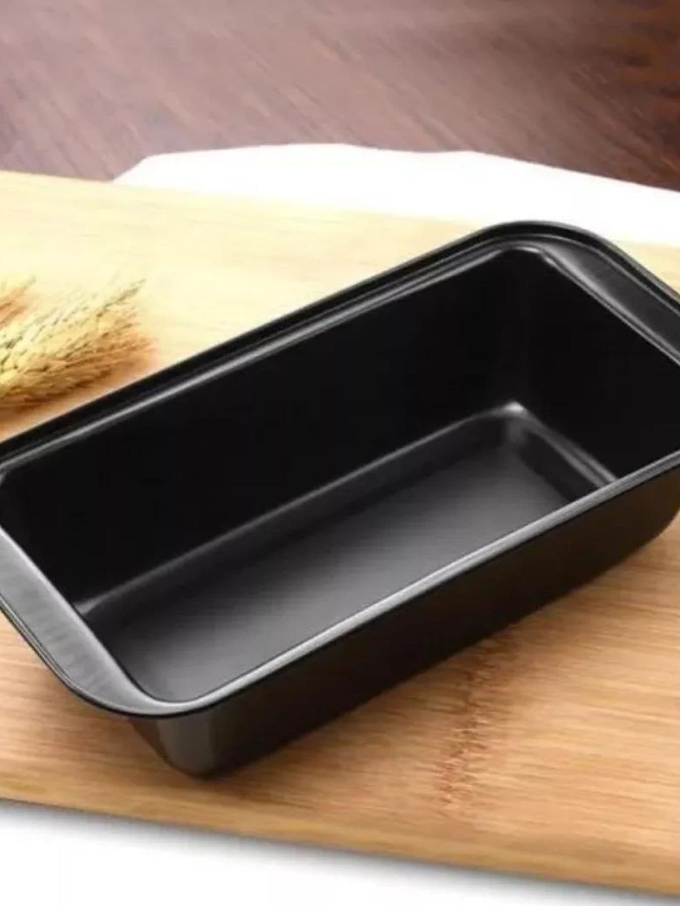 Forma Pão Caseiro Bolo Retangular Antiaderente 25x13x6 Cm - Preto - Visão 1