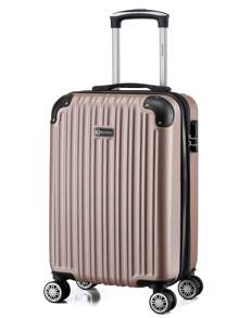 Mala De Bordo Viagem Nacional Internacional Com 4 Rodas 360º 10 kg Com Trava De Encaixe, Dupla Zíper Com Expansão, Divisório Interno, Envio Cor Aleatória - Multicolorido - Visão 10