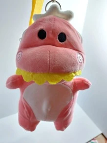 Mochila de dinosaurio ideal para regalo para Niño o Niña, Mini Peluche , Excelente opción para regreso a clases - Rosa vieja - Ver 4
