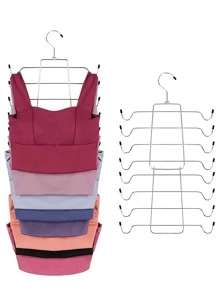 1 móc treo đồ lót bằng kim loại nhiều lớp, giá treo quần áo có thể gấp lại, móc treo quần áo ma thuật tiết kiệm không gian đa chức năng không để lại dấu vết, đồ trang trí mùa thu, đồ trang trí lễ hội, đồ trang trí phòng, đồ trang trí nhà, đồ trang trí mùa thu, đồ trang trí phòng ngủ - màu đen - Xem 13