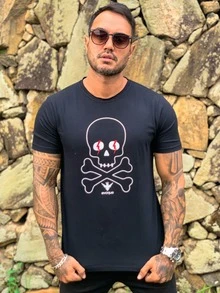 Men T-Shirts - 黑色 - 查看 1