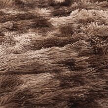 1pc Decorative Super Soft Plush Blanket, Double-sided Lightweight Fluffy Faux Wool Warm Blanket, Suitable For Sofa Bed, Nap, Modern Style Rectangular Home Use Blanket - 紮染-咖啡 - 查看 5