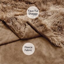 1pc Decorative Super Soft Plush Blanket, Double-sided Lightweight Fluffy Faux Wool Warm Blanket, Suitable For Sofa Bed, Nap, Modern Style Rectangular Home Use Blanket - 紮染-咖啡 - 查看 3