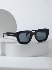 1pc Square Frame Slimming Versatile Fashion Glasses Shades Beach Accessories Beach Accessories For Women Glasses Shades Basics Fall Winter Women Outfits Clothes Business Casual Gifts For Summer Beach Vacation,Outdoor,Travel Preppy Style For Back To School