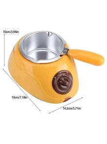 Chocolatera Fondue Maquina Para Derretir Chocolate - Amarillo Mostaza - Ver 3