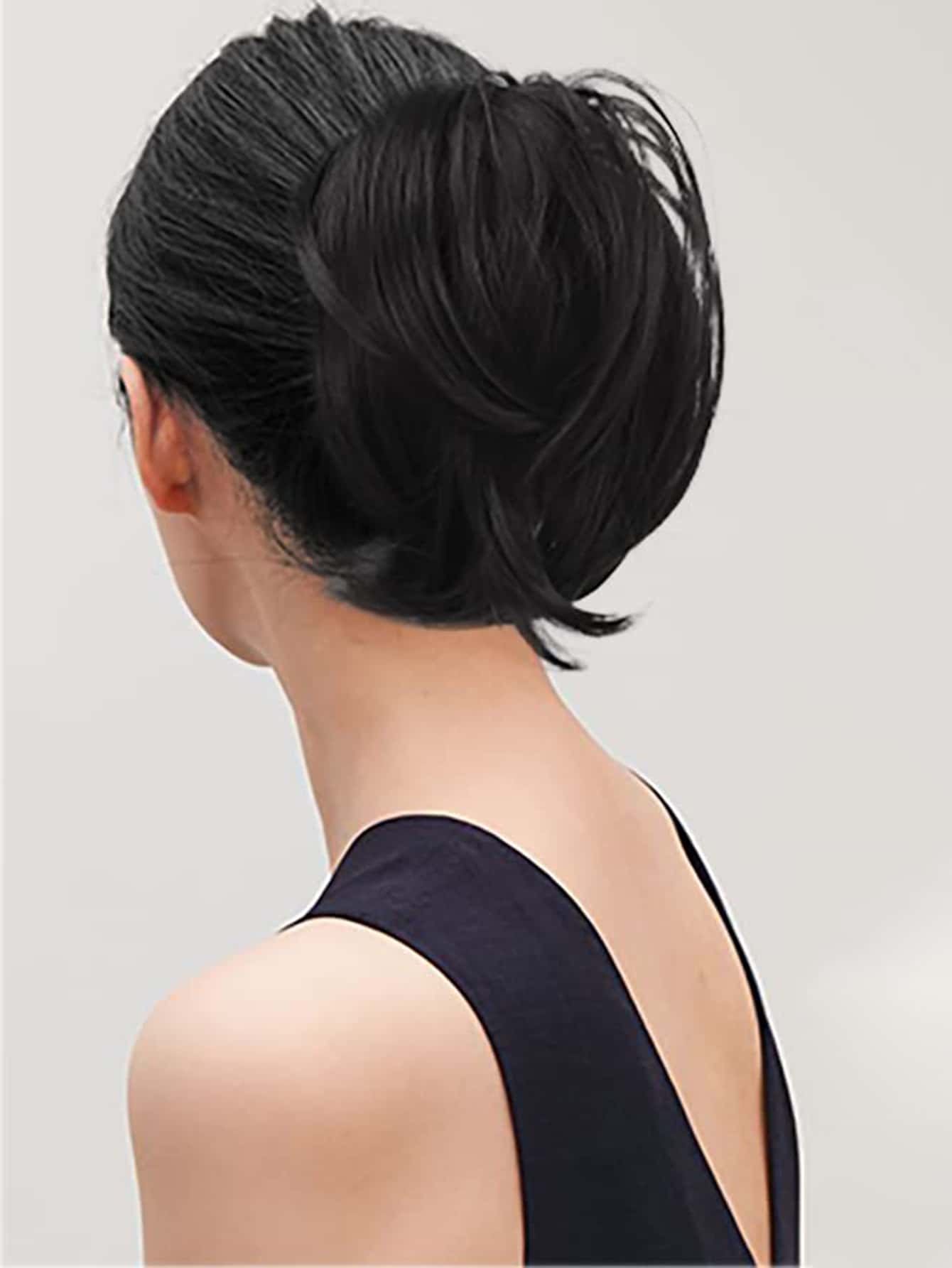 Extensión de coleta Pelo postizo con volumen - Black-brown - Ver 1