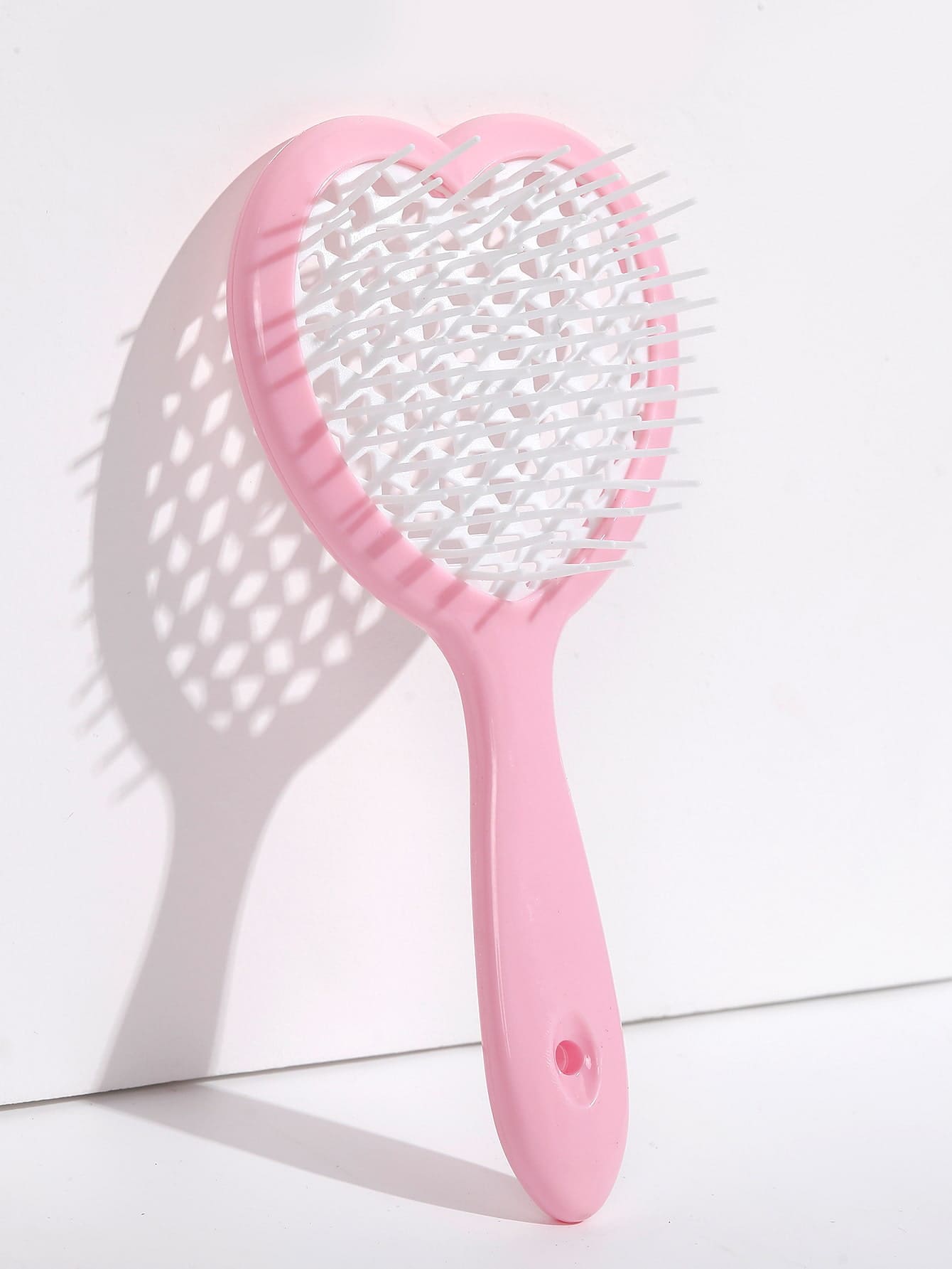1pc Heart Shaped Hollow Out Comb Hair Brush - Multicolor - View 1