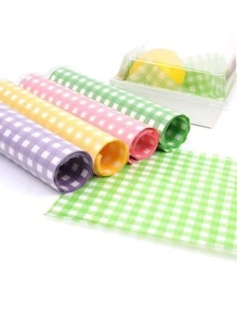 100 Giấy Nướng Bánh Chống Dầu Thích Hợp Làm Bánh, Sandwich, Dã Ngoại Với Màu Sắc Ngẫu Nhiên; Giấy gói dạng lưới cho thức ăn nhanh, lót giỏ Nồi chiên không khí Nhà bếp Nồi chiên không khí lót Giấy chiên không khí Airfryer Air Frier - Nhiều màu - Xem 9