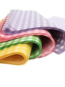 100 Giấy Nướng Bánh Chống Dầu Thích Hợp Làm Bánh, Sandwich, Dã Ngoại Với Màu Sắc Ngẫu Nhiên; Giấy gói dạng lưới cho thức ăn nhanh, lót giỏ Nồi chiên không khí Nhà bếp Nồi chiên không khí lót Giấy chiên không khí Airfryer Air Frier - Nhiều màu - Xem 2