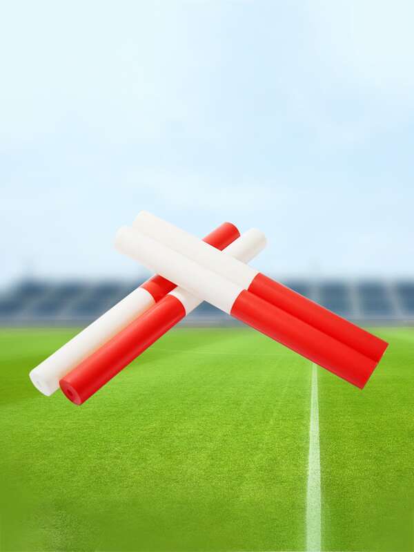 1pc Plastic Relay Baton, Red And White School Sports Standard Race