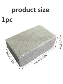 1入組烤架燒烤石頭磚,環保燒烤清潔石頭,除垢清潔石頭,用於清除燒烤架、平頂爐的污漬、家用清潔鍋刷、爐灶刷、廚房用品 - 灰色 - 查看 2
