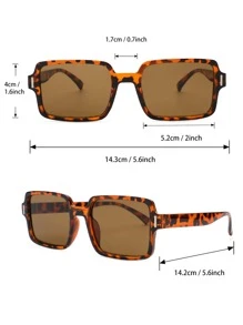 Boho 5pairs/Set Women's Classic Plastic Leopard Print Fashion Decorative Glasses For Daily Or Party Use Beach Accessories For Women Glasses Shades For Summer Beach Vacation,Outdoor,Travel - Nhiều màu - Xem 6