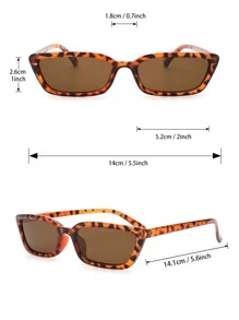 Boho 5pairs/Set Women's Classic Plastic Leopard Print Fashion Decorative Glasses For Daily Or Party Use Beach Accessories For Women Glasses Shades For Summer Beach Vacation,Outdoor,Travel - Nhiều màu - Xem 5