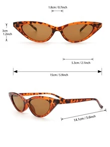 Boho 5pairs/Set Women's Classic Plastic Leopard Print Fashion Decorative Glasses For Daily Or Party Use Beach Accessories For Women Glasses Shades For Summer Beach Vacation,Outdoor,Travel - Nhiều màu - Xem 7