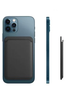 Kẹp thẻ da từ tính Magsafe Phụ kiện hộp đựng thẻ di động có thể dán ở mặt sau của điện thoại Tương thích với iPhone 14 Pro Max 13 12 Pro Túi đựng thẻ ví từ tính Phụ kiện vỏ điện thoại - màu đen - Xem 3