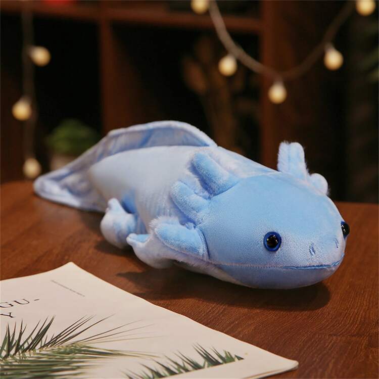 Jouet En Peluche Axolotl Poupée En Peluche Molle En Peluche Figure De Dessin Animé Jouets En Peluche Cadeau Pour Adultes Décoration Pour La Maison, Certaines Parties Sont Envoyées Aléatoirement. - Bleu azur - Voir 1