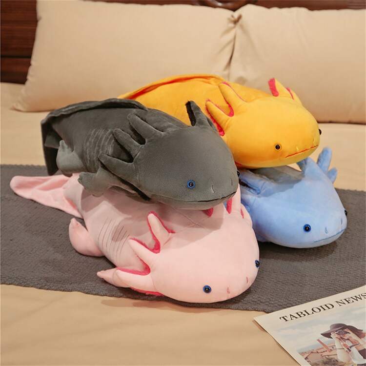 Jouet En Peluche Axolotl Poupée En Peluche Molle En Peluche Figure De Dessin Animé Jouets En Peluche Cadeau Pour Adultes Décoration Pour La Maison, Certaines Parties Sont Envoyées Aléatoirement. - Bleu azur - Voir 4