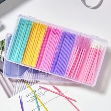 1个睫毛膏刷收纳盒，带6个透明塑料隔层和盖子，可收纳一次性睫毛膏、唇刷、迷你棉签和化妆工具，适用于房间、浴室、家居、粉色房间、旅行用品、礼品袋、送给妈妈、爸爸、男士、朋友、老师的礼物、生日礼物、婚礼礼物、办公桌、置物架、配件、礼品盒、趣味礼物、收纳袋、化妆包、桌面收纳盒、化妆包、化妆袋、珠宝盒、化妆刷架、刷架、香水收纳盒、化妆包、送给女性的礼物、圣诞礼物、女性礼物创意、房间装饰 - 無色 - 查看 5