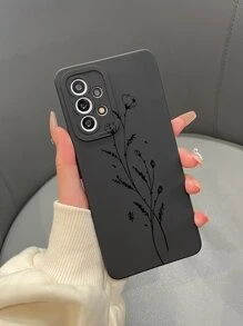 图案黑色软手机壳，兼容三星和苹果系列手机，国际版，非国内版 - 彩色 - 查看 2