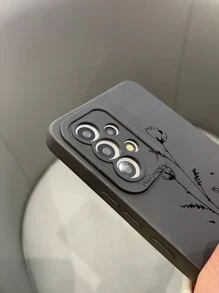 图案黑色软手机壳，兼容三星和苹果系列手机，国际版，非国内版 - 彩色 - 查看 3