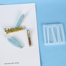 1入組DIY滴膠模具矽膠模具DIY水晶膠水髮夾製作頭花髮夾吊墜耳環用品甜美風裝飾Kawaii工藝UV樹脂模具適合女孩 - 白色 - 查看 5