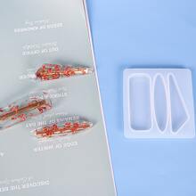 1入組DIY滴膠模具矽膠模具DIY水晶膠水髮夾製作頭花髮夾吊墜耳環用品甜美風裝飾Kawaii工藝UV樹脂模具適合女孩 - 白色 - 查看 6