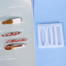 1入組DIY滴膠模具矽膠模具DIY水晶膠水髮夾製作頭花髮夾吊墜耳環用品甜美風裝飾Kawaii工藝UV樹脂模具適合女孩 - 白色 - 查看 7
