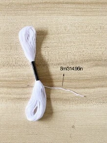 10pcs/set White and Black Cross Stitch Embroidery Thread, Hand Embroidery Floss, For DIY Sewing