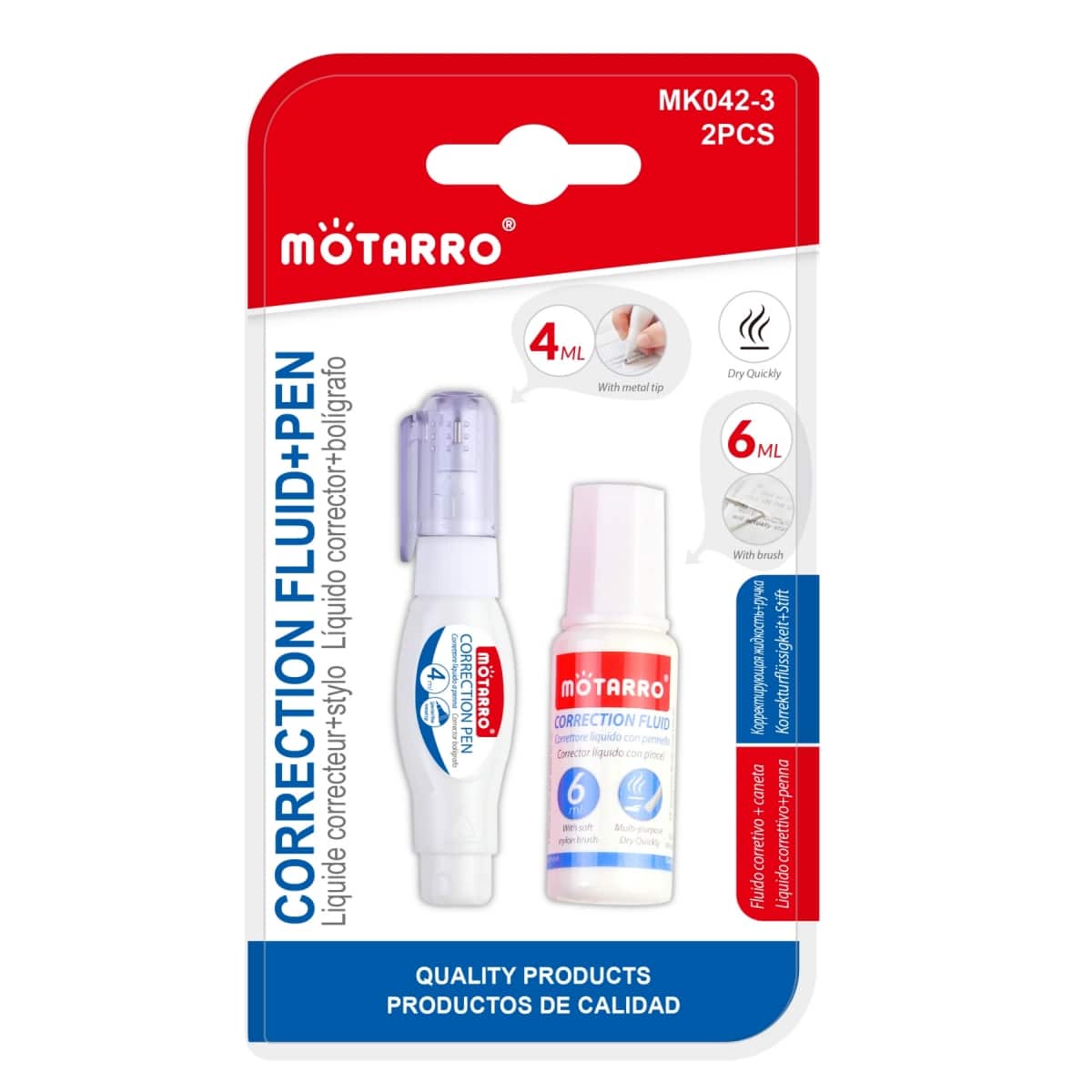 Motarro* 2pcs Mini Correction Brush & Pen Set