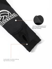 4pcs/Pack Unisex Sports Fingerless Silicone Anti-Skid Sponge Sweat Absorption Arm Sleeves + 1pair 3cm Thick Soft Sponge Sweat Absorption Knee Pads, Skin-Friendly & Comfortable, Breathable, Suitable For Activities Like Cycling, Climbing, Tennis, Etc. Gym Gym Accessories Coderas - Black - View 10