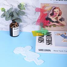 1件套DIY滴膠模具矽膠模具聖誕駝鹿小鹿雪人聖誕裝飾物矽膠模具用品甜美風裝飾Kawaii工藝UV樹脂模具適用於聖誕女孩