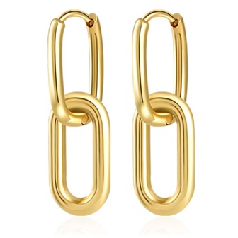 AIDSOTOU Gold Convertible Link Earrings for Women Hoop Paperclip Link Chain Earrings Jewelry Drop Dangle Earrings Set for Girls