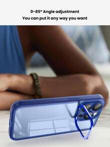 Clear Phone Case With Invisible Holder,International Version, Not The Domestic Version - Royal Blue - View 3
