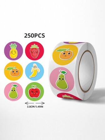 卡通水果圖案貼紙