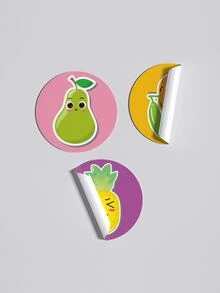 卡通水果圖案貼紙