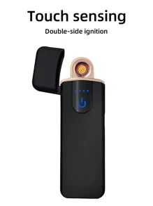 Bật lửa mini cảm ứng sạc USB, bật lửa điện tử cá nhân hóa màu đen - màu đen - Xem 4