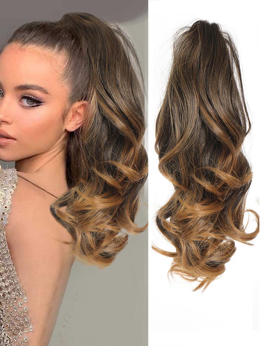 Clip-in Ponytail Hair Extension - Multicolor - View 1