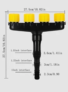 4-in-1 Garden Sprinkler Nozzle With Multi-functional Lawn Irrigation - Multicolor - View 4