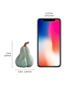 1 Trang trí tiệc Halloween Bí ngô xanh nhân tạo, Chất liệu nhựa sáng tạo Bí ngô tròn và phẳng, Thích hợp để trang trí sân vườn trong trang trại, Trang trí cảnh Halloween, v.v. - màu xanh lá - Xem 3