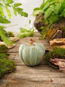 1 Trang trí tiệc Halloween Bí ngô xanh nhân tạo, Chất liệu nhựa sáng tạo Bí ngô tròn và phẳng, Thích hợp để trang trí sân vườn trong trang trại, Trang trí cảnh Halloween, v.v. - màu xanh lá - Xem 7