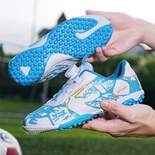 Football Shoes With Spikes For Boys & Girls, Breathable Outdoor Training Shoes With Rotating Buckle For Elementary Students - Multicolor - View 2